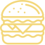 Pizza burgers and sides icon